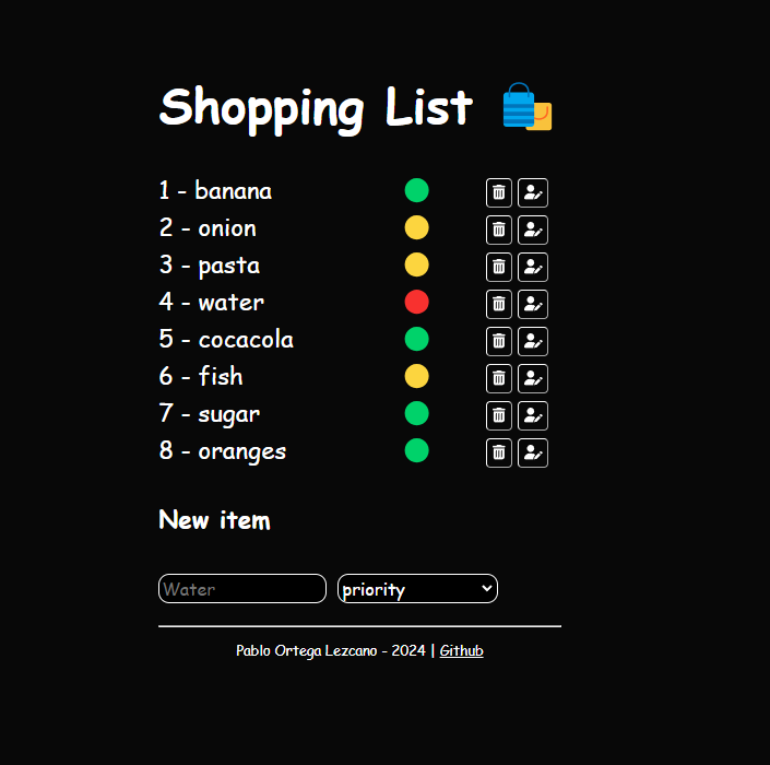 Shopping List